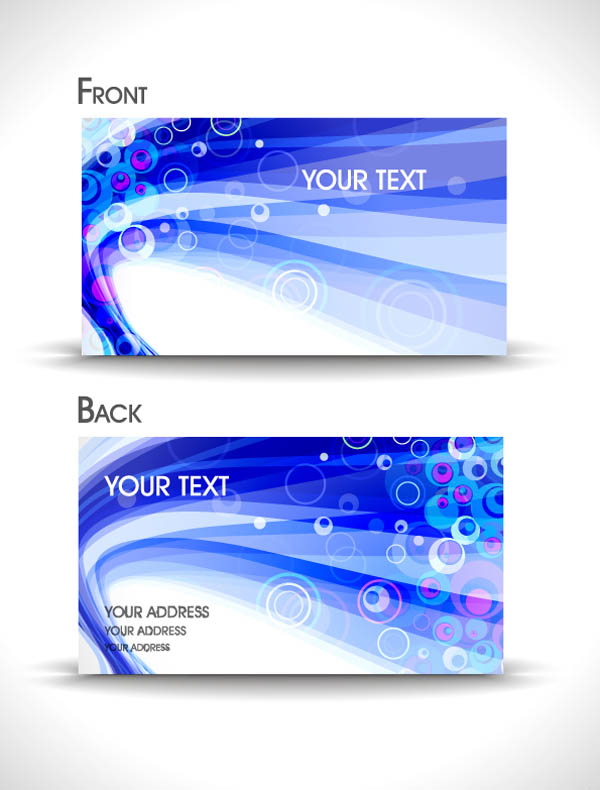 free vector Dynamic abstract business card templates vector